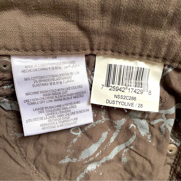 BCBG Straight Leg Olive Pants, 28 - Picture 6 of 7